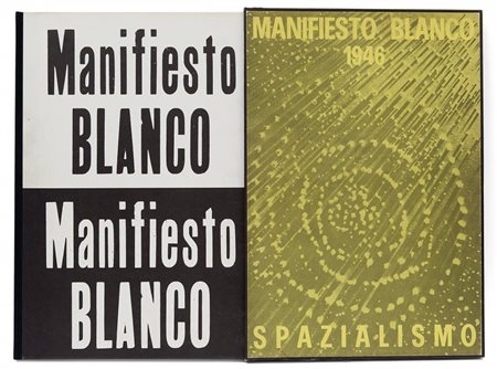 LUCIO FONTANA (1899-1968) Manifiesto Blanco 1966volume di 80 pagine cm...