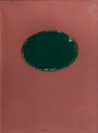 LORENZO PIEMONTI (1935-) Ovale 1966tecnica mista su carta cm 68x49firmato e...