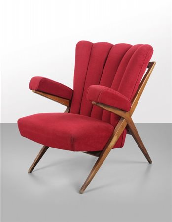 FRANCO ALBINIUna rara poltrona "432" per CASSINA, 1948. Legno di ciliegio,...