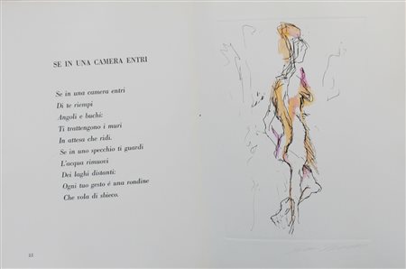 Ernesto Treccani Milano 1920 Canaria delle isole Acquaforte, acquerello a...