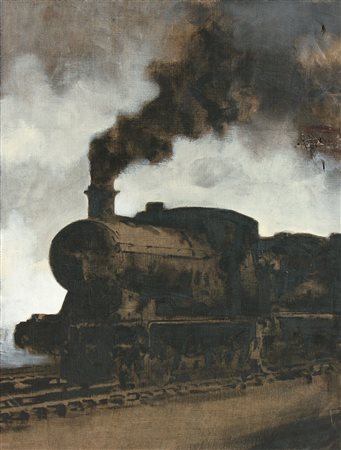 Luca PIGNATELLI (Milano 1962 ) Voyage, 2000, olio su telone di copertura di...