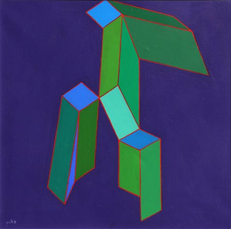 Achille PERILLI (Roma 1927 ) Prosodia delle tangenze, 1991, acrilico su tela,...