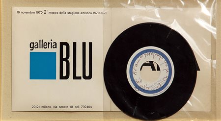 Raymond HAINS (Dinard, 1926 Parigi, 2005) Disque bleu pour Saffa, 1970,...