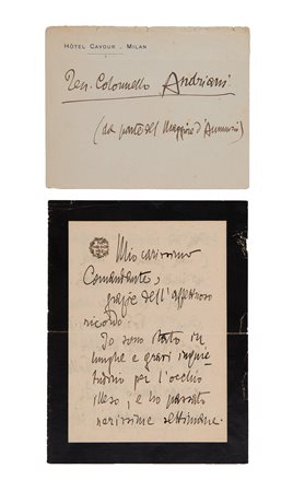 D'ANNUNZIO, Gabriele (1863-1938). Carteggio autografo composto da undici...