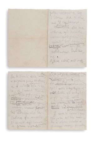 D'ANNUNZIO, Gabriele (1863-1938). Appunti di argomento letterario. Databili...