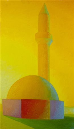 SALVO Leonforte 1947 – Torino 2015 olio su tavola anno 1990 60 x 33 cm...