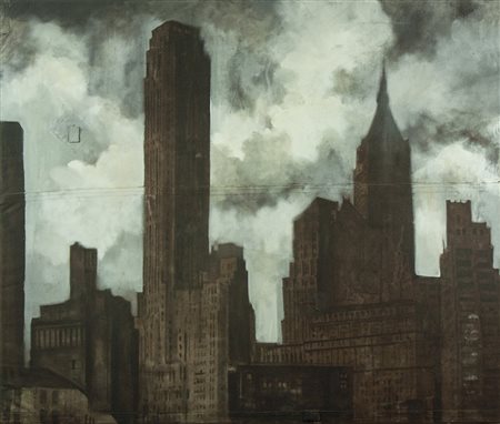 LUCA PIGNATELLI Milano 1962 " New York " anno 2001 Pittura acrilico su tela...