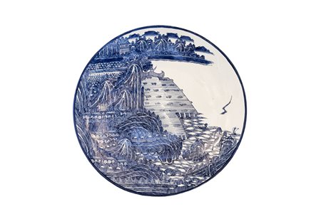 Piatto da portata in ceramica smaltata. Diametro cm 46 Periodo Edo (1614 - 1867)