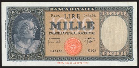 BANCONOTE. Banca d'Italia. 1000 lire 10/02/1948, 25/09/1961 e 20/05/1966....