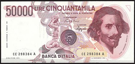 BANCONOTE. Banca d'Italia. 50.000 06/02/1984 serie CE. FDS