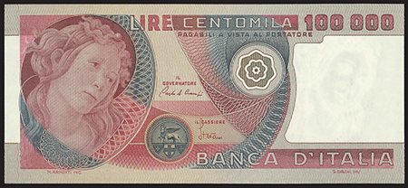 BANCONOTE. Banca d'Italia. 100.000 lire 01/07/1980, FDS. In lotto con 20.000...