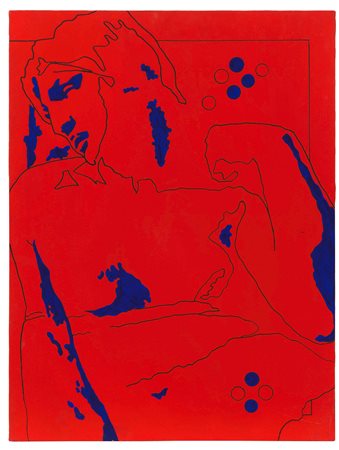 Tano Festa (1938-1988), Senza titolo, 1978 acrilico su tela, cm 80x60 firmato...