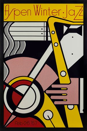 Roy Lichtenstein (1923-1997), Aspen Winter Jazz, 1967 serigrafia su carta, cm...