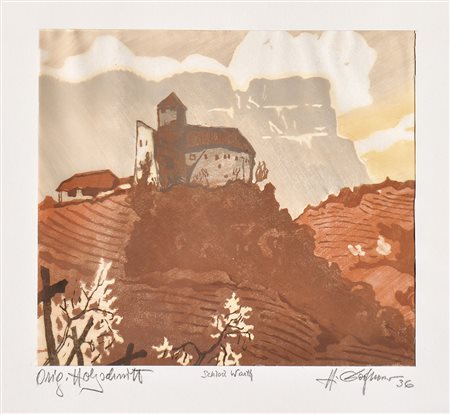 Hans Gostner Schloss Warth in Eppan, 1936;Schloss Warth in Eppan, 1936...