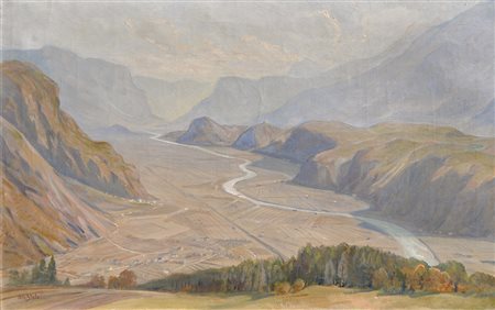 Albert Stolz (Bozen 1875 – Bozen 1947) Blick ins Südtiroler Unterland;Blick...