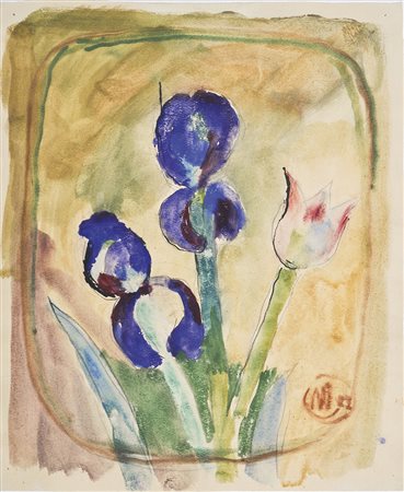 Max Weiler (Absam, Hall in Tirol 1910 – Wien 2001) Iris und Tulpe, 1952;Iris...