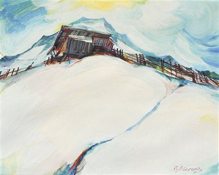 Robert Scherer (* Kortsch 1928) Winterlandschaft im Ultental,...