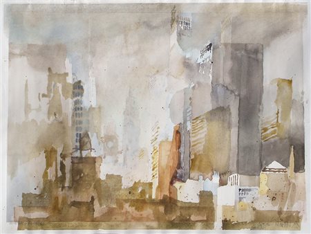 August Stimpfl (Imst 1924 – 2010) Midtown – Manhattan, Gewitter,...