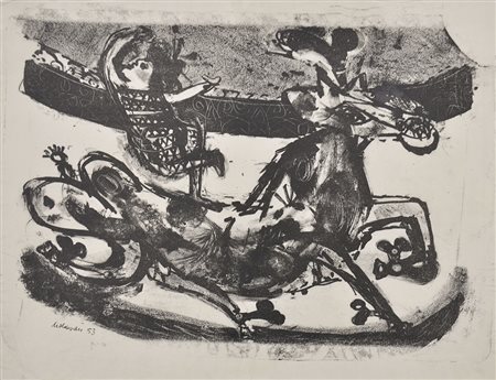 Kurt Moldovan (Wien 1918 – 1977) Im Zirkus, 1953;Im Zirkus, 1953 Lithografie,...