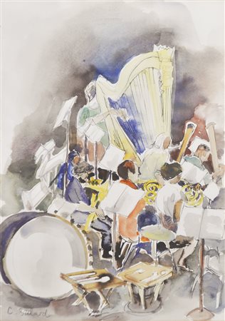 Claire Szilard (* Budapest 1921) Konzert, um 1980;Konzert, um 1980 Aquarell,...