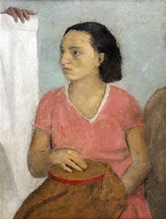 EMANUELE CAVALLI, Ritratto femminile, 1935 circa, Olio su tela, 56,7 x 41 cm...