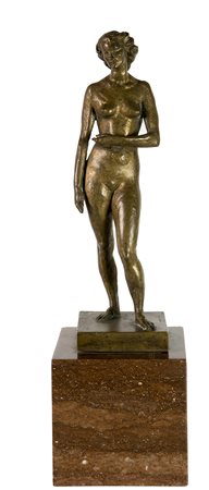 FRANCESCO MESSINA, Nudo femminile , Scultura in bronzo, h. 28,5 cm (con il...