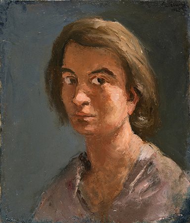 ALBERTO ZIVERI , Ritratto femminile, 1943, Olio su tela, 35 x 30 cm, Firma e...