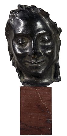 GIUSEPPE MARTINI, Il sorriso, Anni ‘50, Scultura in bronzo, h. 16,5 cm (con...