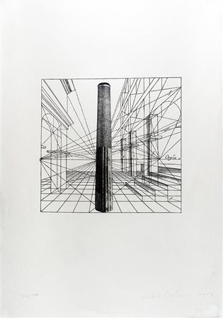 GIULIO PAOLINI, Senza titolo, 1976, Litografia, n. esemplare 134/160, 70 x 50...