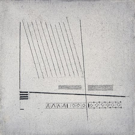BICE LAZZARI, Senza titolo, 1979, Acrilico su tela, 25 x 25 cm, Firma e data...