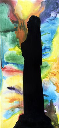 MARIANO ROSSANO, Madonna del colore, 1995, Olio su tela, 220 x 100 cm, Firma,...