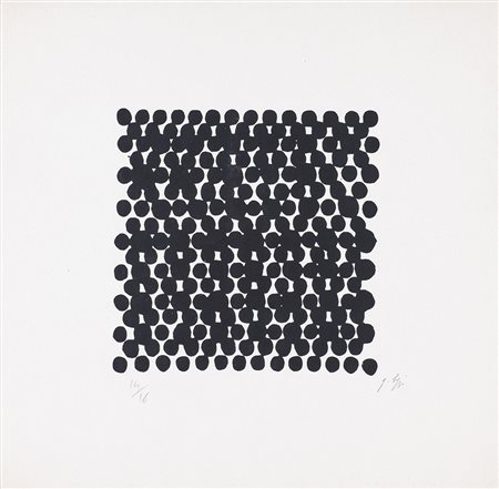 GASTONE BIGGI (1925-2014) Variabili Monocrome, 1968 Serigrafia cm 32,5x34...