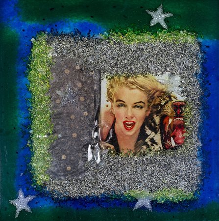 OMAR RONDA (1947) Marilyn Frozen, 2005 Inclusione in resina cm 50x50 Firma,...