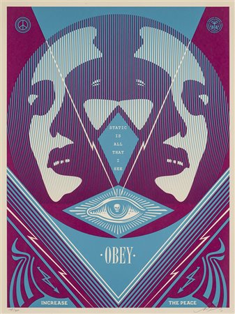 SHEPARD FAIREY(1970) Static is all that i see, 2016 Serigrafia cm 60x45...