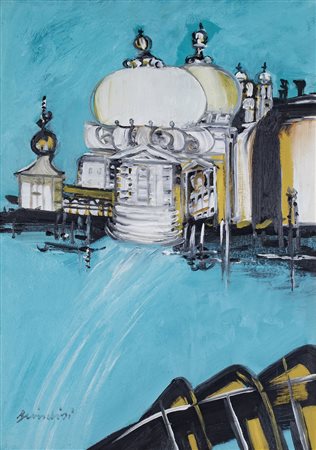 REMO BRINDISI (1918-1996) Venezia, 1985 Olio su tela cm 70x50 Firma al fronte...