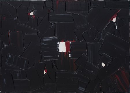 PIERLUIGI DE LUTTI (1959) Mare nero Tecnica mista su tela cm 50x70x4 Firma,...