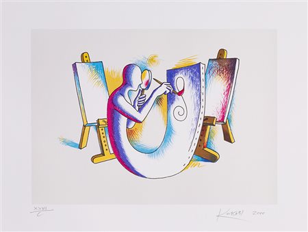 MARK KOSTABI (1960) Senza Titolo, 2000 Litografia cm 44,5x63,5 Firma,...