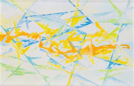 EDUARDO PALUMBO (1932) Canto dell'aurora, 1993 Olio su tela cm 20x30 Firma e...