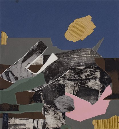 JACK CLEMENTE (1926-1976) Senza Titolo Collage e tecnica mista su cartoncino...