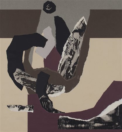 JACK CLEMENTE (1926-1976) Senza Titolo Collage e tecnica mista su carta cm 70X65