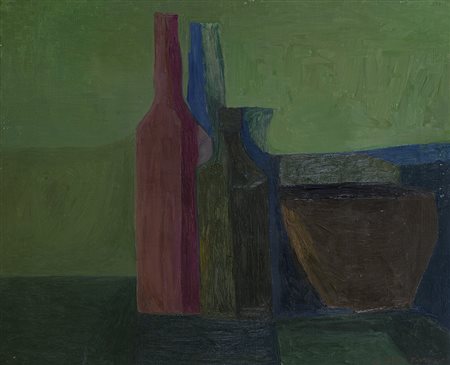 ENRICO DELLA TORRE (1931) Natura Morta (Guardando a Morandi), 1966 Olio su...