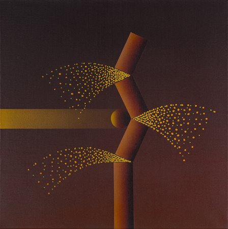 JULIO LE PARC (1928) Alchimie 144, 1990 Acrilici su tela cm 60x60 Firma,...