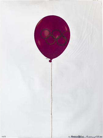 MICHELANGELO PISTOLETTO (1933) Olympic Balloon, 1983 Serigrafia su foglio in...