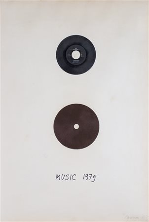 SARENCO (1945) Music, 1979 Polimaterico cm 100x70 Firma, titolo e datazione...