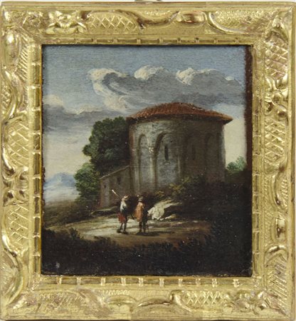 Ambito di Alessio De Marchis 1684-1752 Lotto di 2 oli su tela foderata...