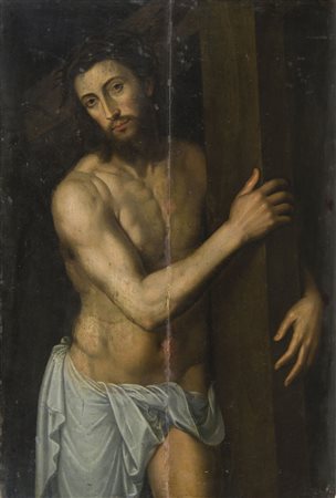 Maestro fiammingo del XVI secolo "Ecce Homo" cm. 90x61 - olio su tavola...