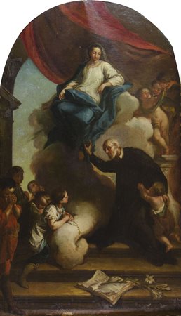 Giambettino Cignaroli (attr.) 1706-1770 "San Giuseppe Calanzi presenta e...