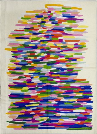 Piero Dorazio 1927-2005 "Composizione" (1974) cm. 94x124 - multiplo su lana...