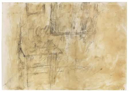 Jannis Kounellis, Atene 1936 - Roma 2017, Senza titolo, 1976, Carboncino e...