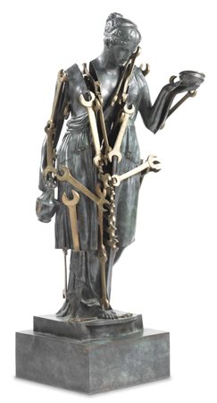 Arman, Nizza 1928 - 2005, Hebe, 2003, Scultura in bronzo, es. 6/8, cm. 167...